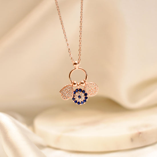 Peace Out Evil Eye Pendant Chain