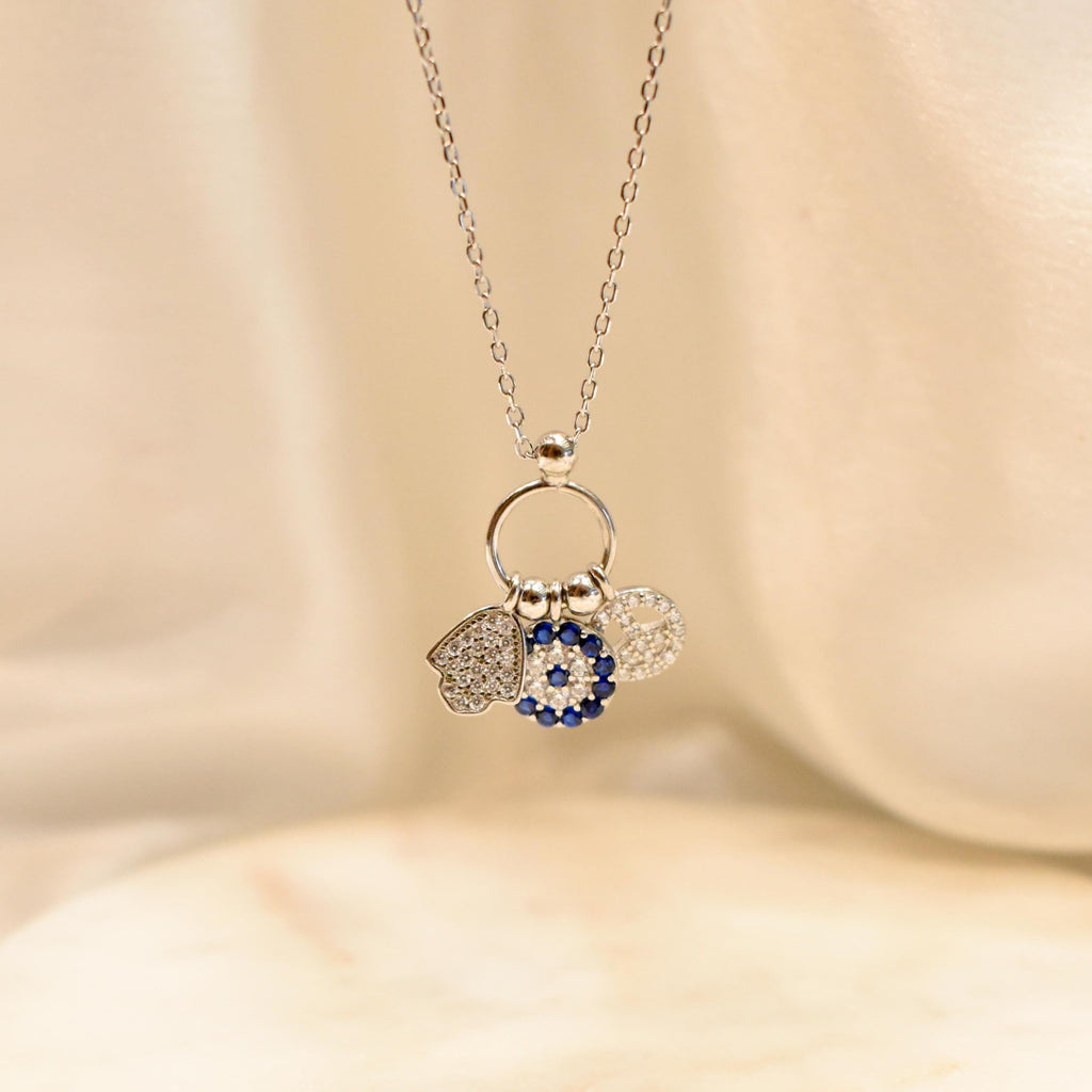 Peace Out Evil Eye Pendant Chain