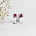 Deep Red Rogan Earrings