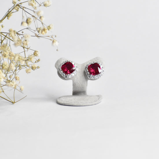 Deep Red Rogan Earrings