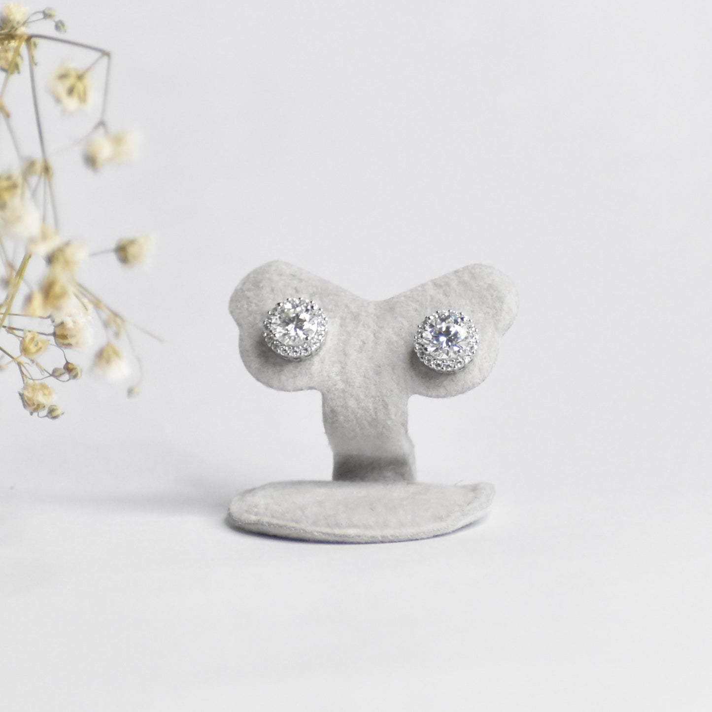 Snowy Whimsical Stud Earrings