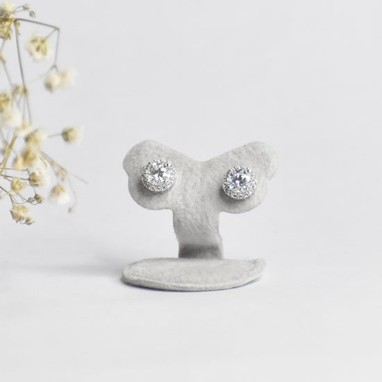 Snowy Whimsical Stud Earrings