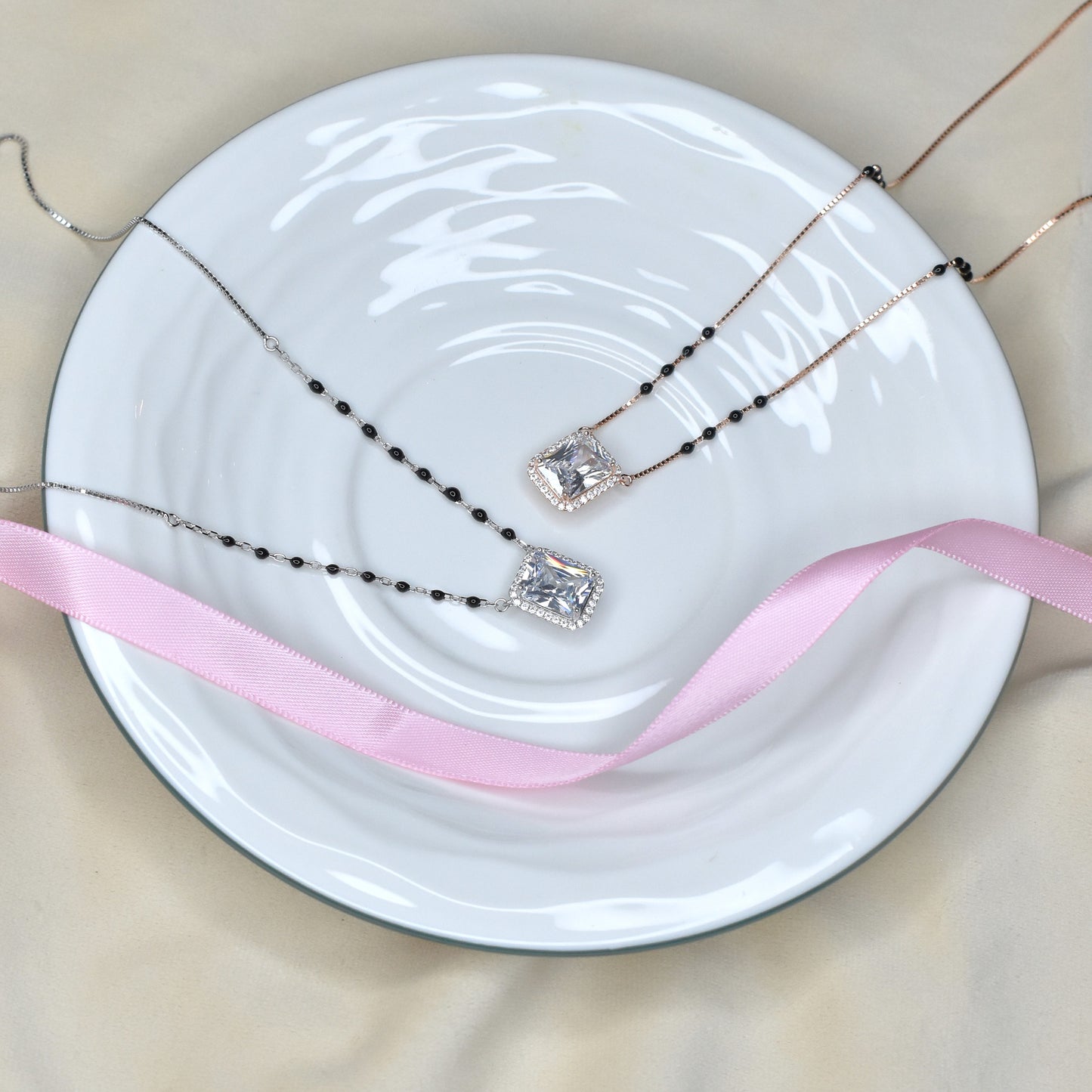 Square Solitaire Mangalsutra