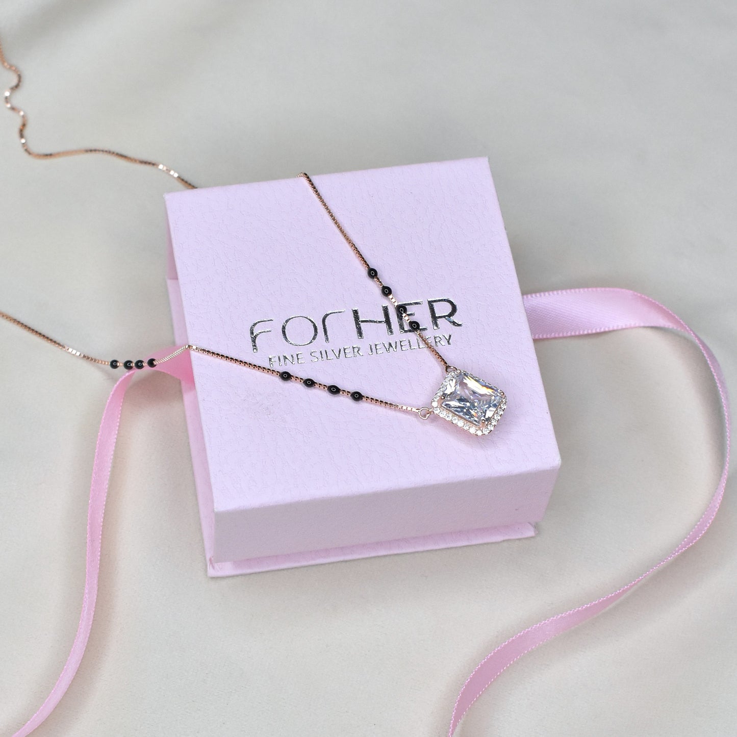 Square Solitaire Mangalsutra