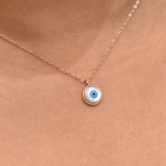 Blue Boulder Opal and Diamond Inlay Evil Eye Necklace for Women | Jennifer  Meyer