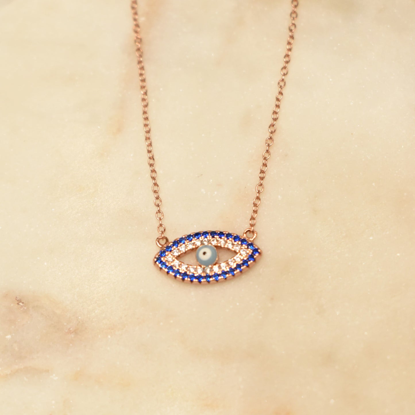 Blingy Evil Eye Pendant Chain