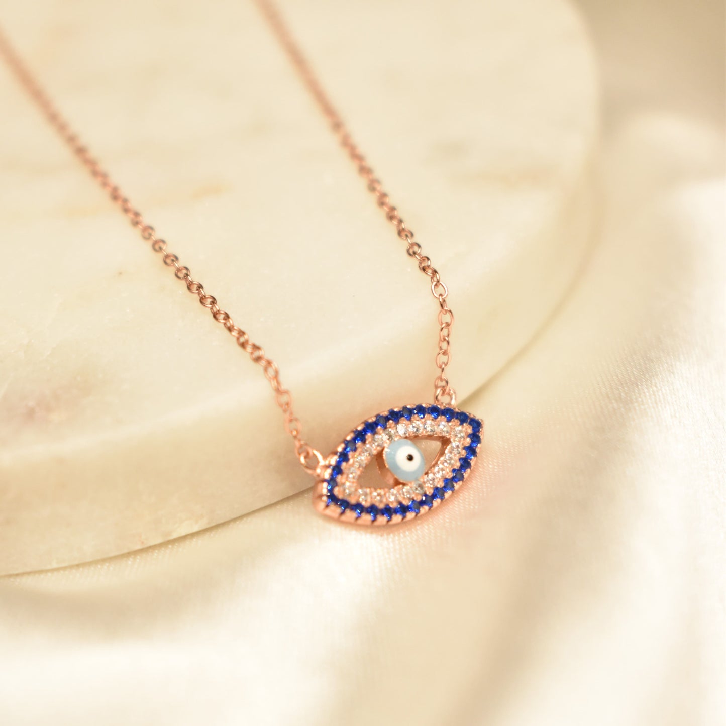 Blingy Evil Eye Pendant Chain