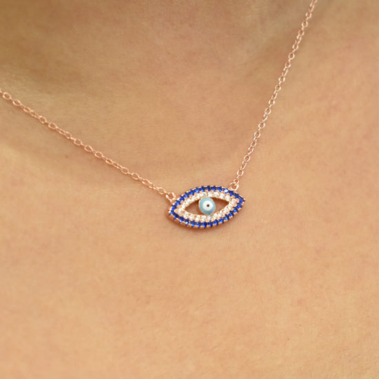 Blingy Evil Eye Pendant Chain