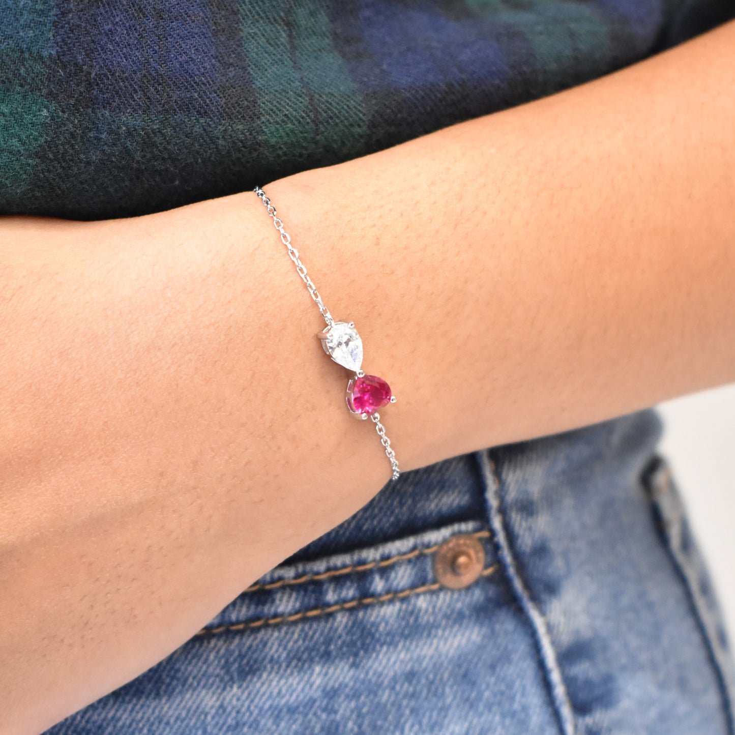 Bow Dual Color Chain Bracelet