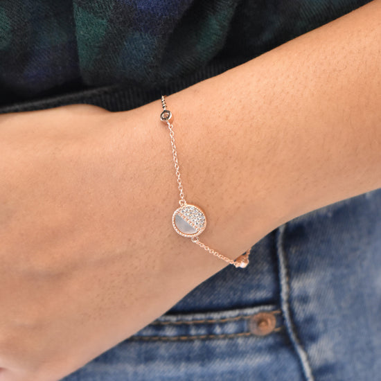 Elegant Disk Rosegold Bracelet