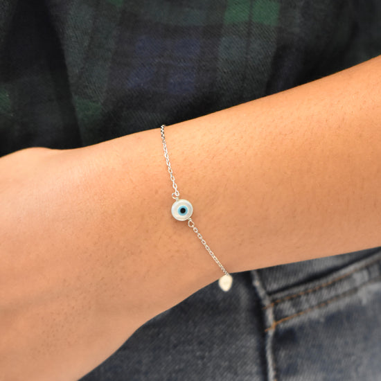 MOP Cutesy Silver Chain Bracelet