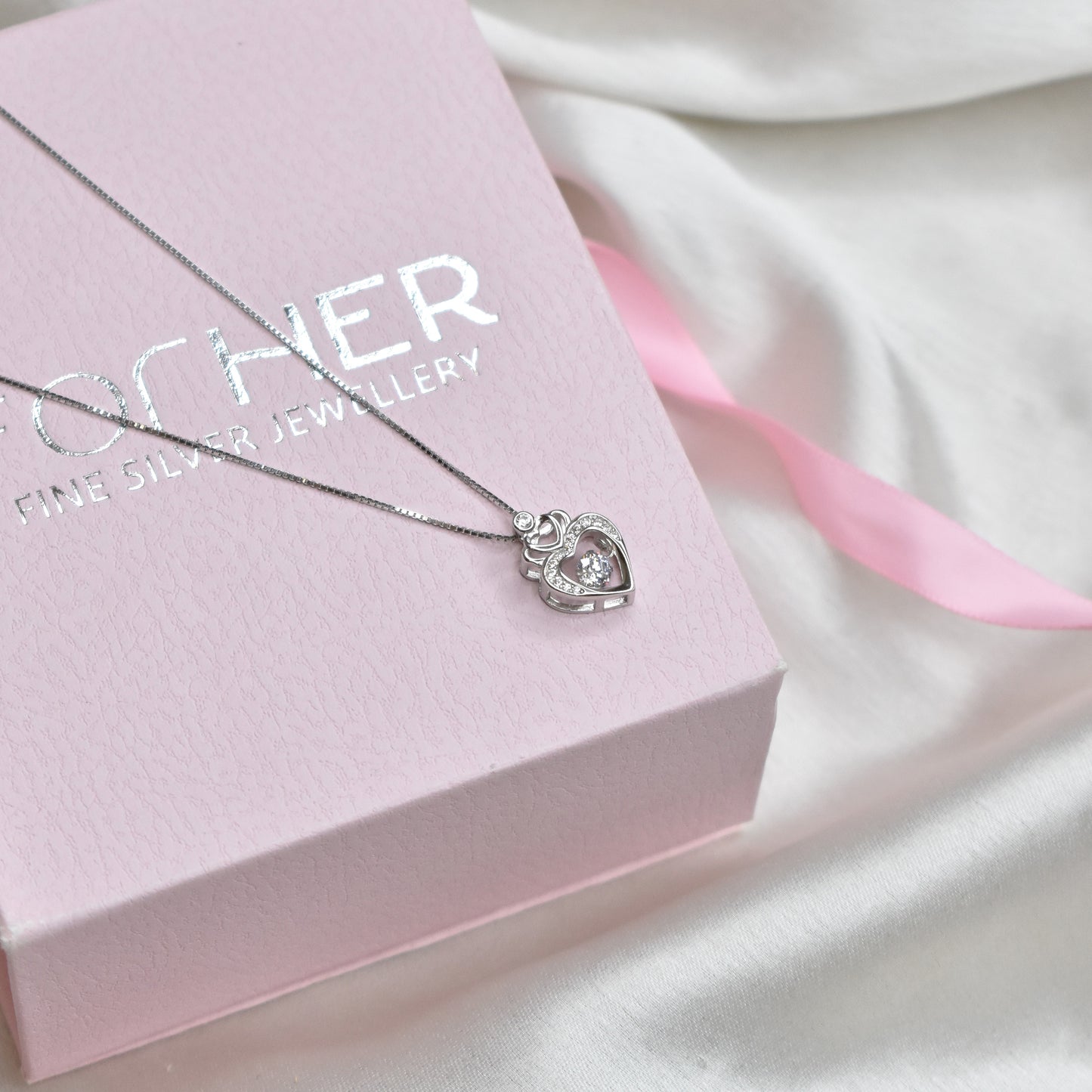 Heart Dancing Diamond Necklace