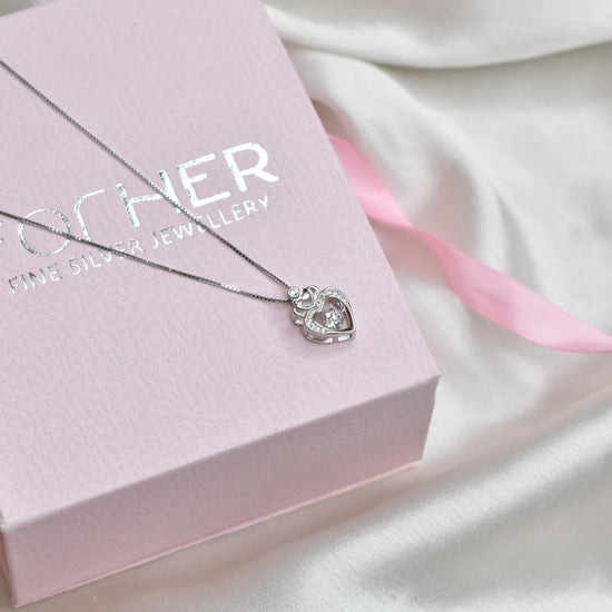 Heart Dancing Diamond Necklace