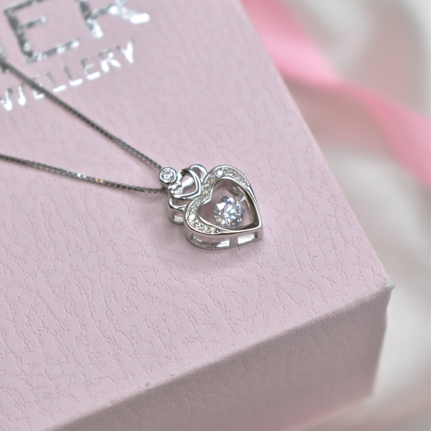 Heart Dancing Diamond Necklace