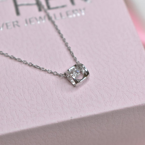Square Diamond Necklace