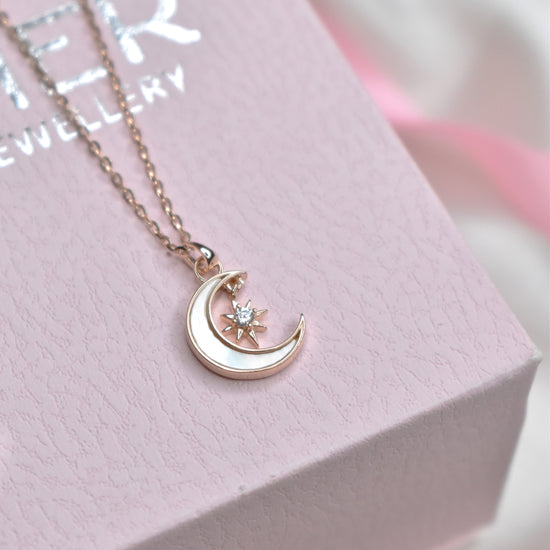MOP Moon N Star Necklace