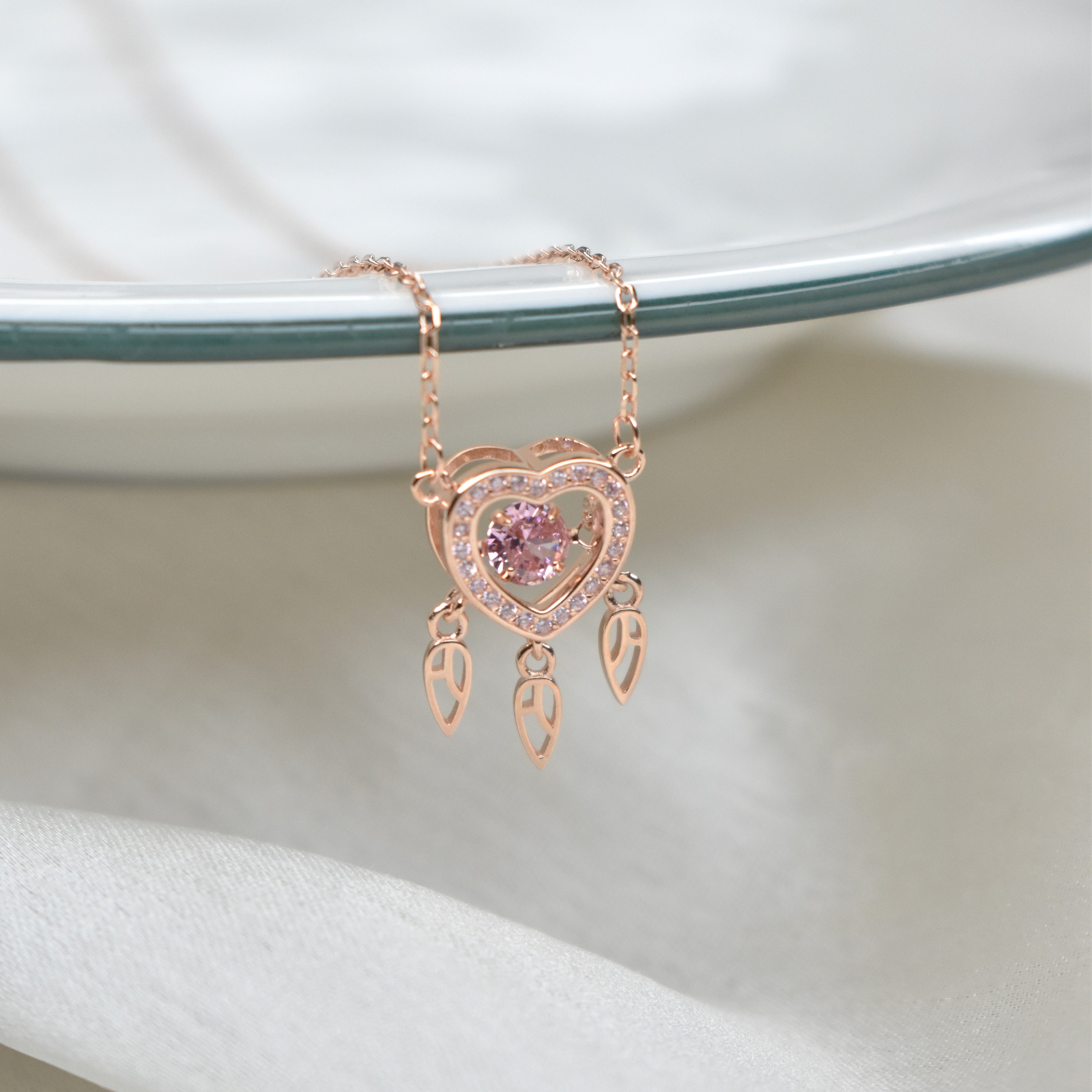 Pink Heart Necklace