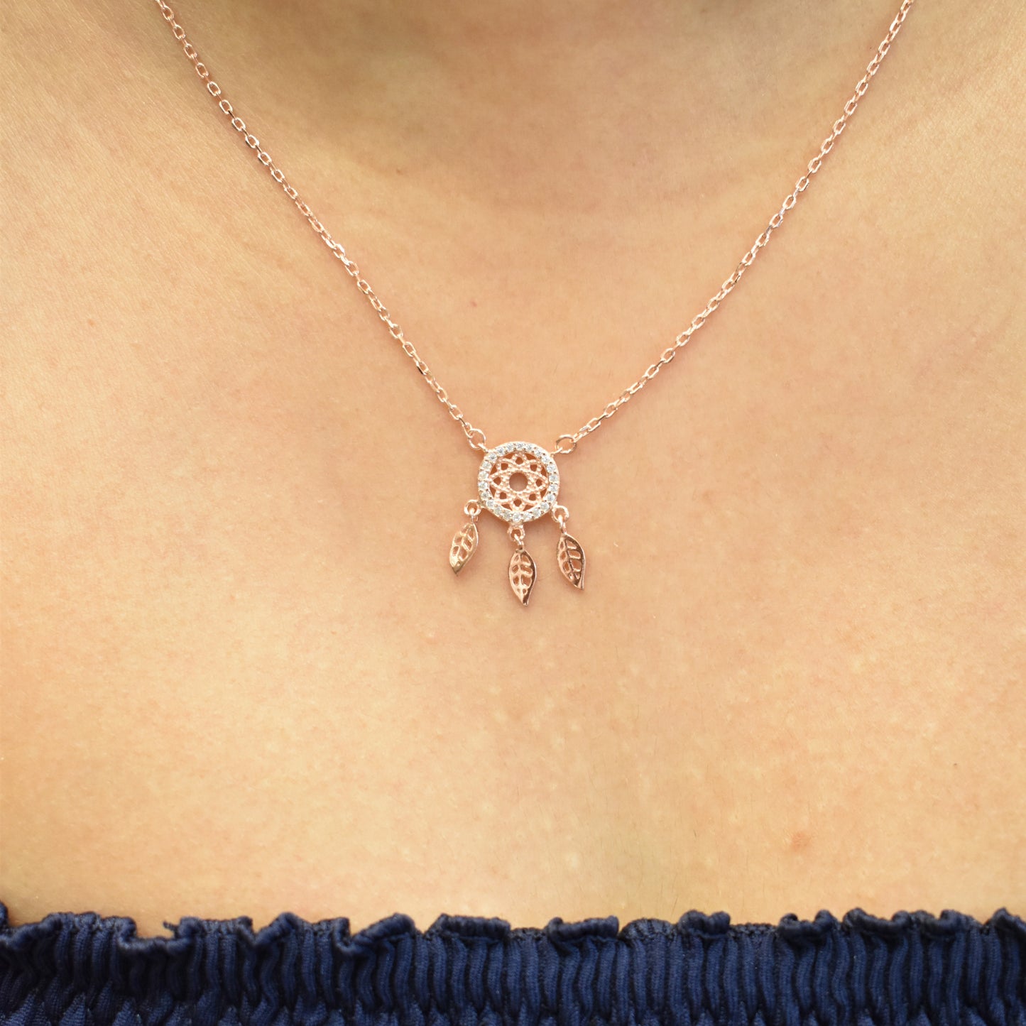 Dream Catcher Rosegold Pendant Chain