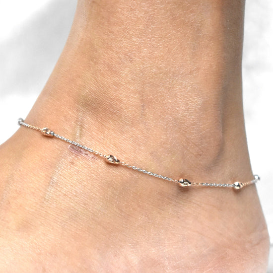 Classic Detailed Sterling Silver Anklet