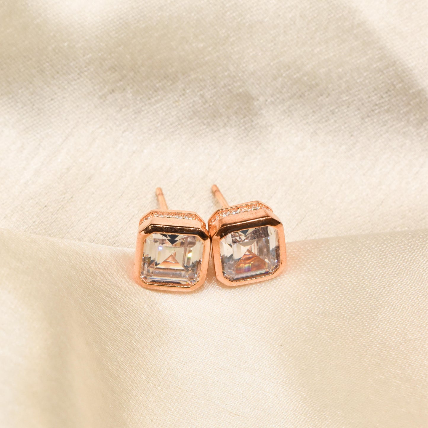 Rosegold Cubic Sterling Silver Earring