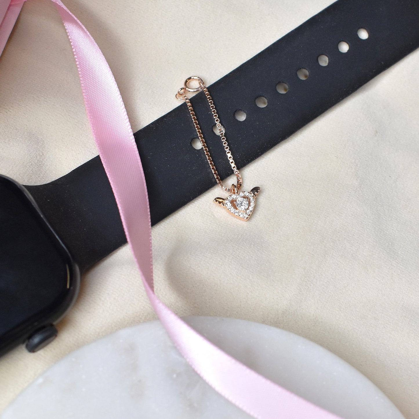 Wings Of Heart Watch Charm