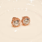 Flower Dual Color Sterling Silver Earrings