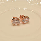Oval Dual Color Sterling Silver Earrings