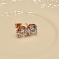 Fancy Rosegold Sterling Silver Earrings