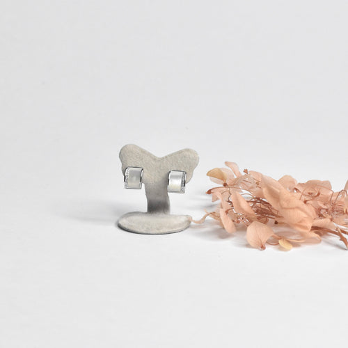 Blush Blossom MOP Silver Earrings
