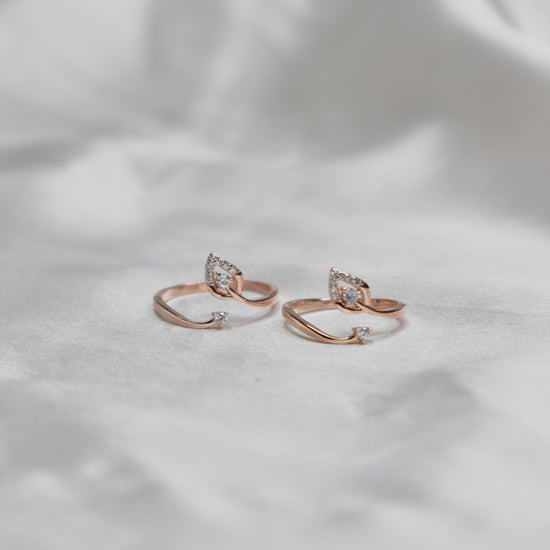 Rising Leaf Toe Rings