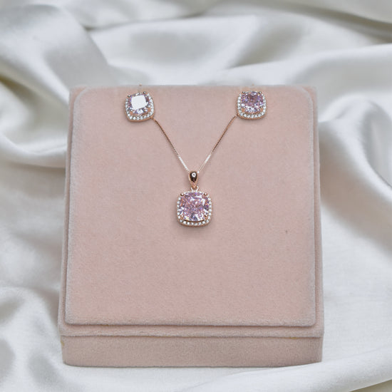 Rosy Glow Pendant Set