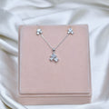 Cubic Crystal Cluster Pendant Set