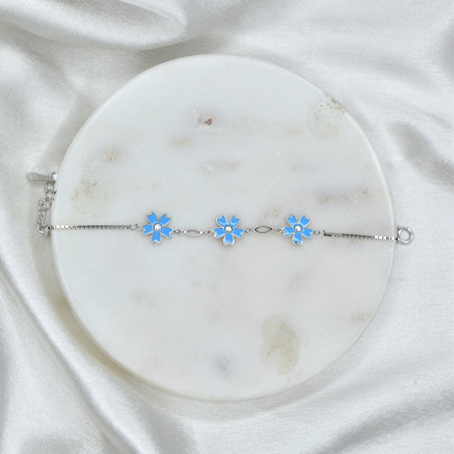 Blue Flora Kids Bracelet