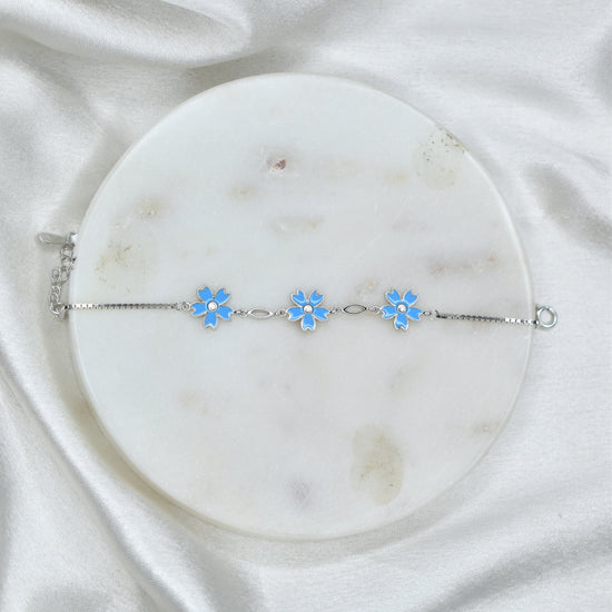 Blue Flora Kids Bracelet
