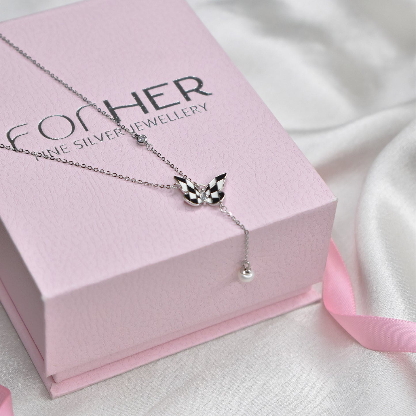 Digital Butterfly Necklace