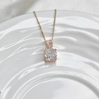Square Solitaire Pendant Chain
