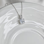 Square Solitaire Pendant Chain