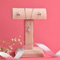 Cute Triangle Silver Pendant Set