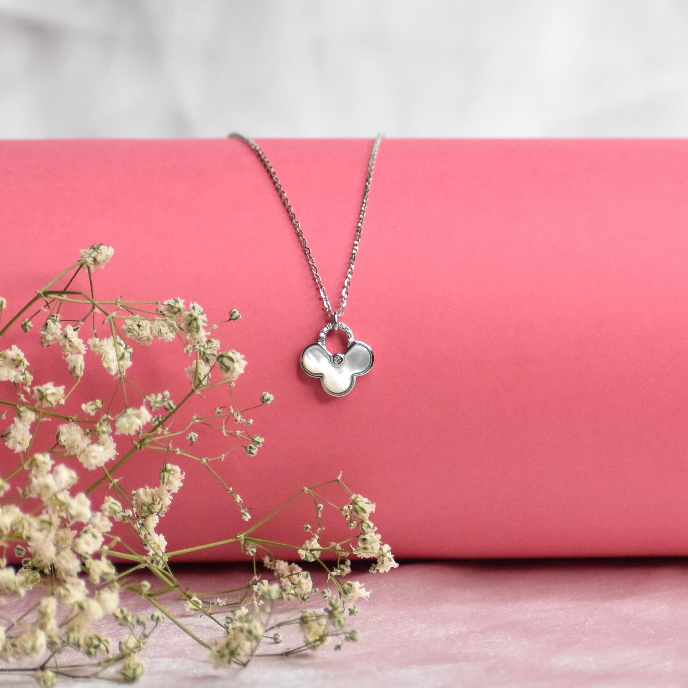 Mickey Sterling Silver Pendant Chain