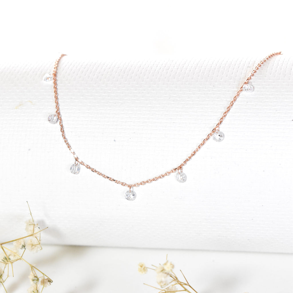 One Line Crystal Necklace