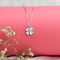 Mother of Pearl Flower Sterling Silver Pendant Chain