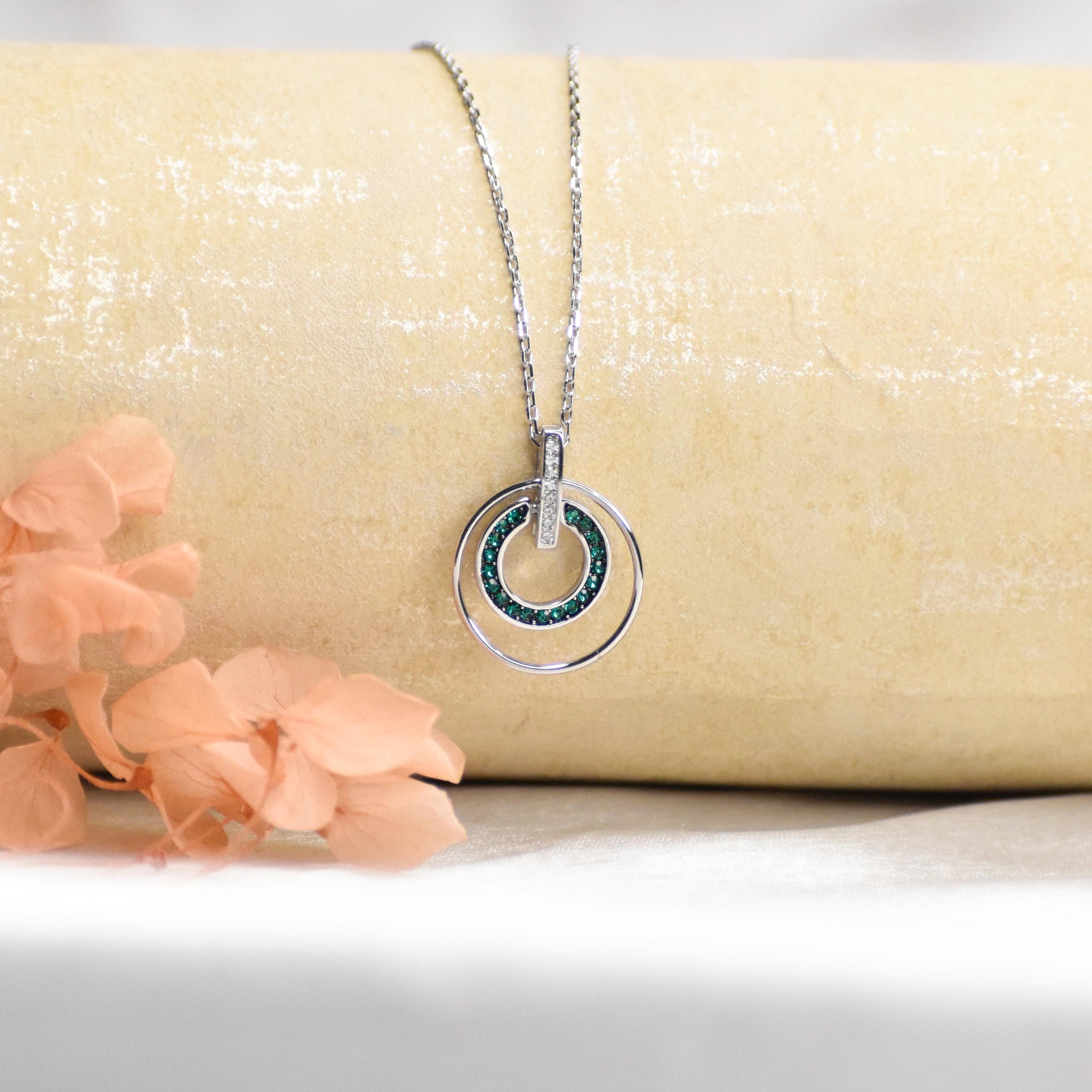 2 Rings Sterling Silver Pendant Chain