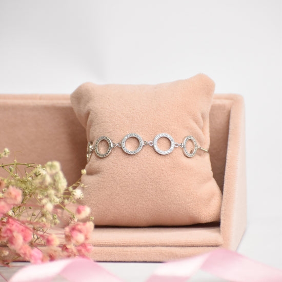 Delicate Disk Silver Bracelet