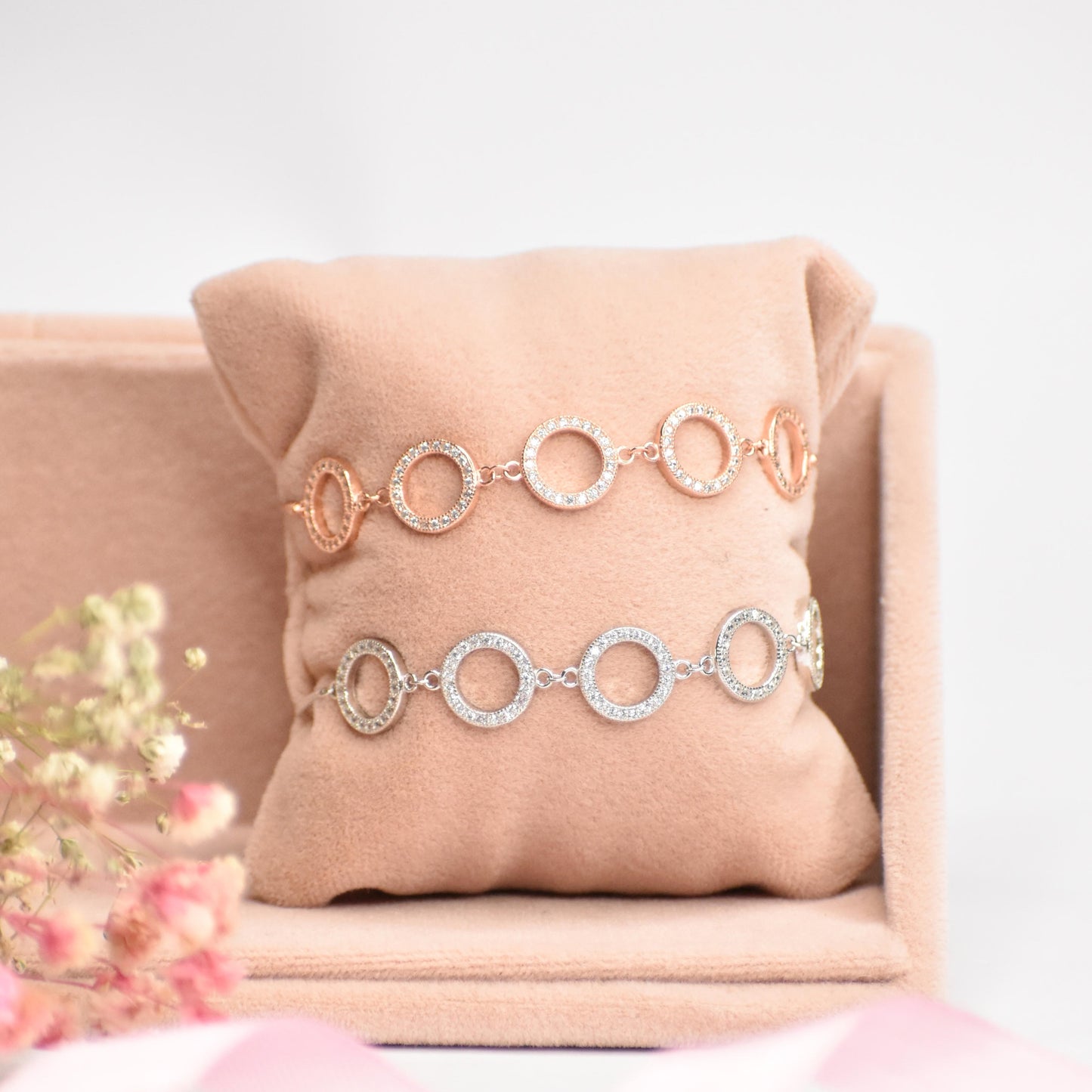 Delicate Disk Silver Bracelet