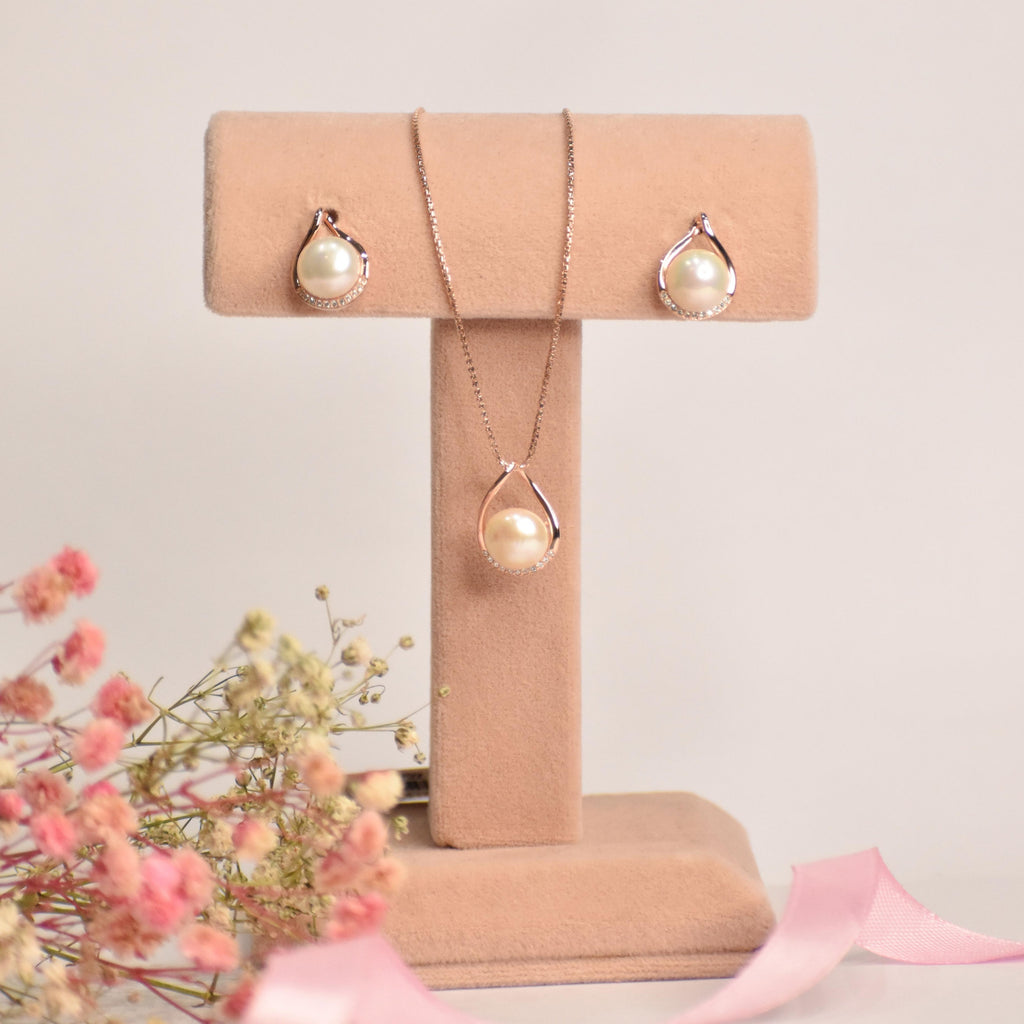 Droplet Sterling Silver Pendant Set
