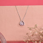 Cute Heart Sterling Silver Pendant Chain