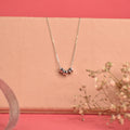 3 Beads Sterling Silver Pendant Chain