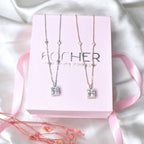 Square Solitaire Necklace