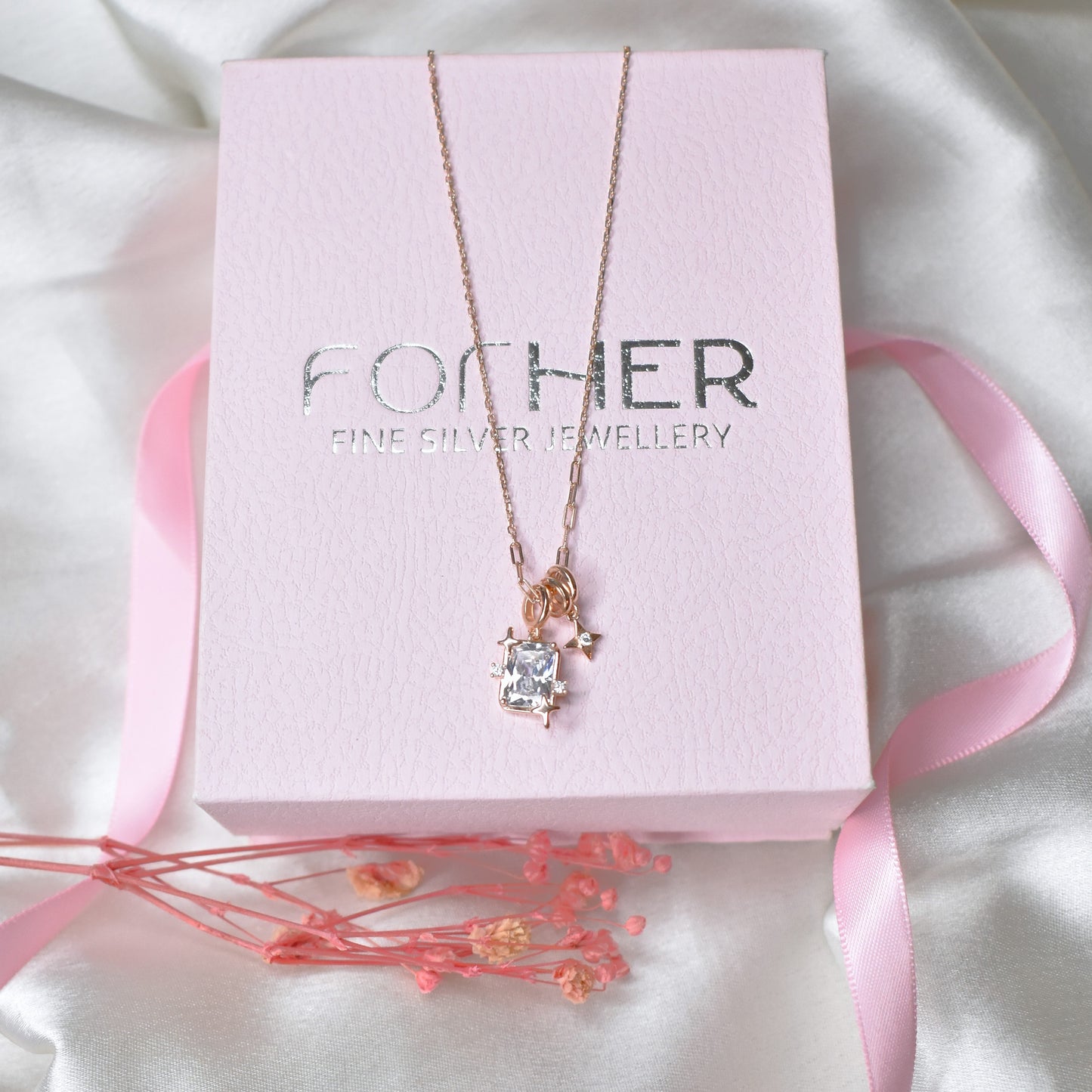 Engraved Solitaire Necklace