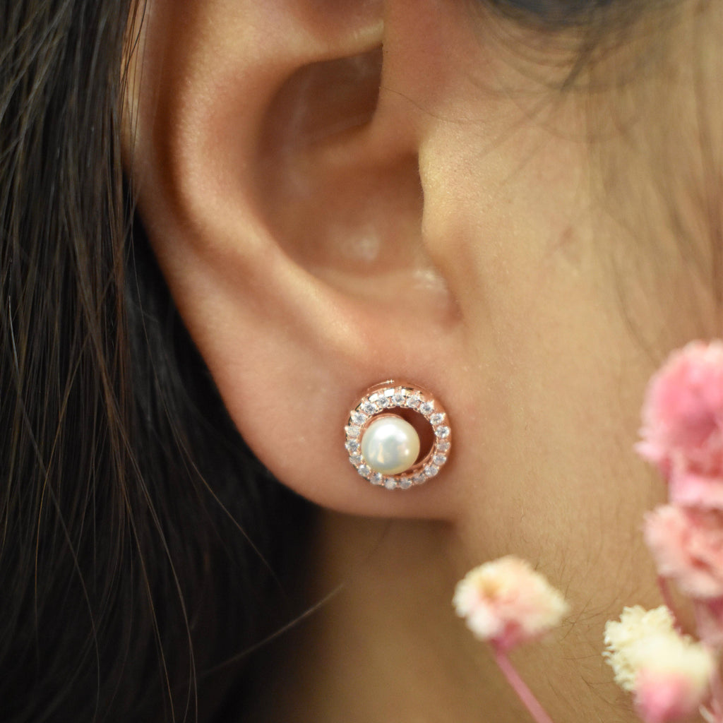 Encircle with Pearl Sterling Silver Pendant Set